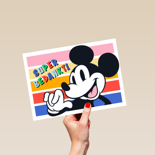 Bedankt kaart Mickey Mouse