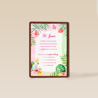 Verjaardagskaart 50 jaar Leeftijd is maar een getal More than words