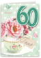 verjaardag leeftijden kopje bloemen 60