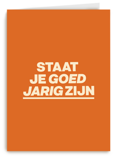 Verjaardagskaart man vrouw Staat je goed jarig zijn