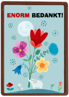 Bedanktkaart met bloemen illustratie