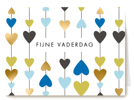Fijne vaderdag hartjes linten