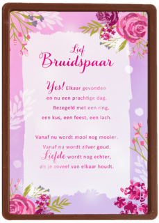 Huwelijkskaart pas getrouwd More than words
