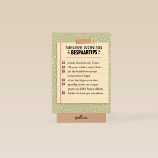Nieuwe woning kaart bespaartips