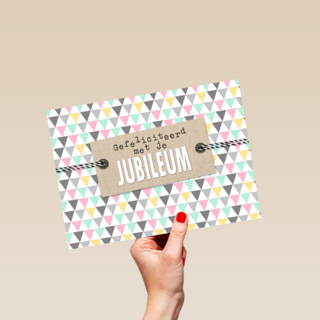 label jubileum pastel vlaggen