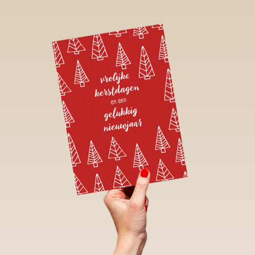 Kerstkaart hip Vrolijke kerstdagen en een gelukkig nieuwjaar