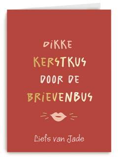 Dikke kerstkus brievenbus