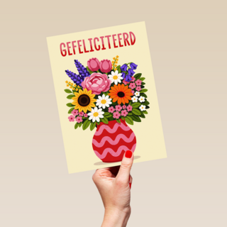 Verjaardag Gefeliciteerd Vaas Bloemen
