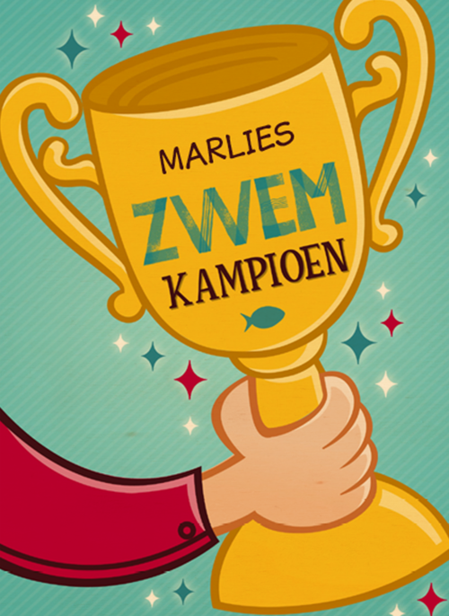 Houten Kaart Zwemdiploma | Houten Kaart Hallmark | Zwemdiploma | Zwemdiploma Zwemkampioen