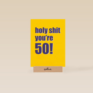 Verjaardagskaart holy shit you are 50