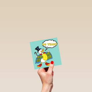 Nieuwe baan kaart Dagobert Duck