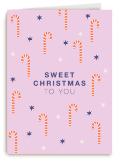 sweet christmas to you with candy canes
