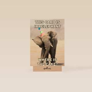 verjaardag kaart grappig this card is irrelephant