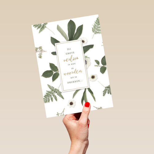 botanical kaart dit grote verlies is niet in woorden uit de drukken