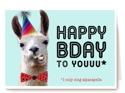 happy bady party alpaca