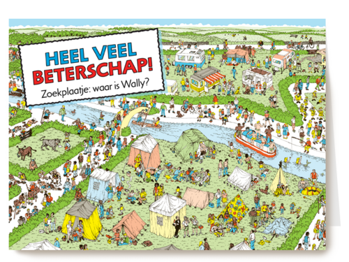 beterschap kaart grappig waar is wally