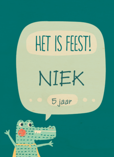 een feestelijke krokodil