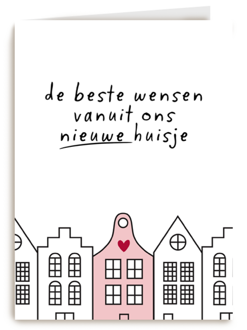 hallmark kerstkaart de beste wensen vanuit ons nieuwe huisje