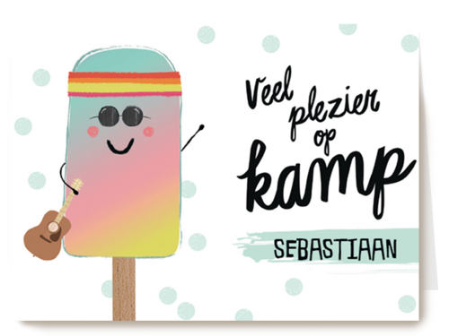 Kaart Hallmark | Op Kamp | Op Kamp Kaart Met Een Ijsje Die Je Veel Plezier Wenst