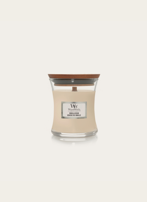 Woodwick Geurkaars Mini Vanilla Bean | Woodwick Cadeau Woonaccessoires |
