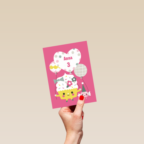 cupcake met ballon