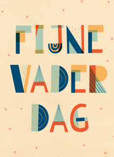 Vaderdag kaart stijlvol designs