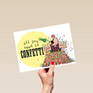 funny mail all you need is confetti