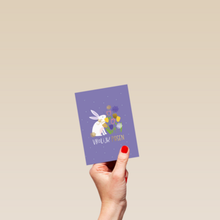 Pasen Konijn eieren paars