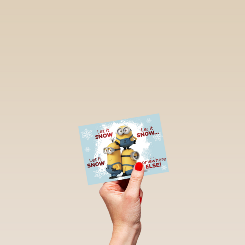 kerst minions let it snow