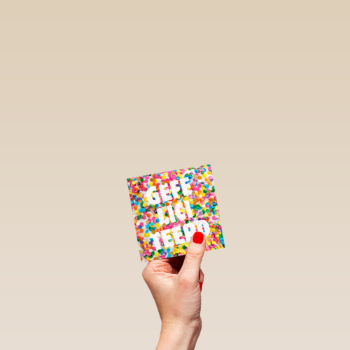 Gefeliciteerd kaart met confetti