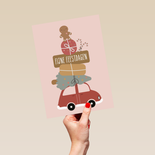 Fijne feestdagen auto Eef Lillemor