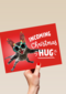 Kerstkaart Grappig Incoming Christmas hug