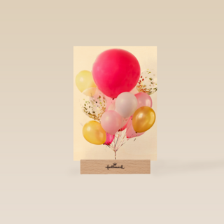 van harte met deze roze ballonnen