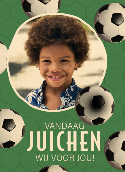 Fotokaart voetbal verjaardag