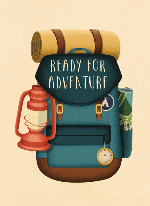 Houten Kaart Fijne Reis | Houten Kaart Hallmark | Fijne Reis | Klaar Voor Avontuur