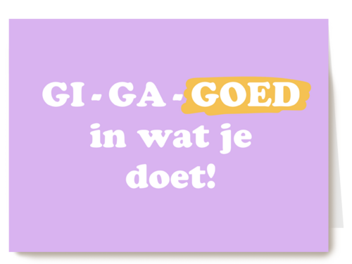 nieuwe baan kaart gi ga goed