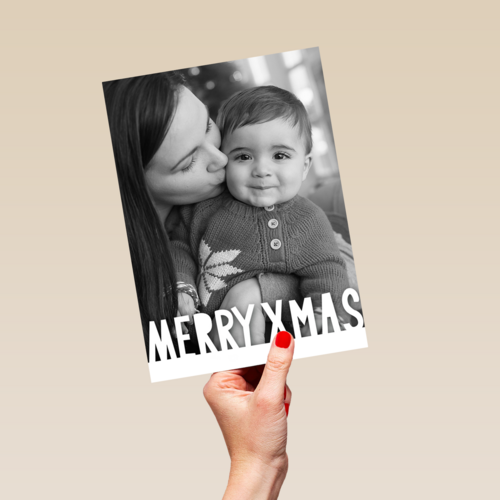 fotokaart met merry xmas als tekst