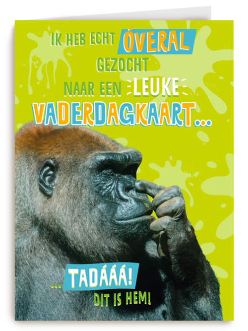 Vaderdagkaart grappig Aap zoekt leuke verjaardagskaart