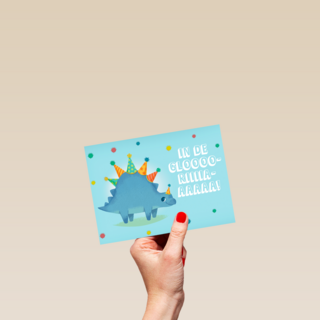 stegosaurus met feesthoudjes