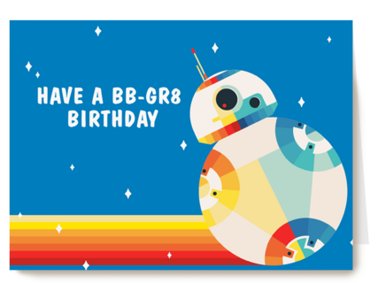 BB8 verjaardagskaart Star Wars