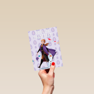 pasen kaart disney frozen anna olaf vrolijk paasfeest