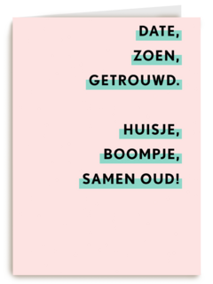 Liefdeskaart huisje boompje samen oud