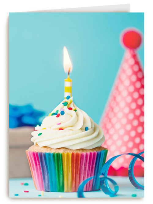 Verjaardagskaart Hallmark | Verjaardagskaart Man Klassiek Cupcake Met Kaarsje