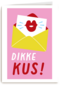 Zomaar kaartje dikke kus roze