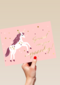 verjaardag kaart stijlvol unicorn