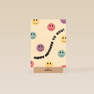 verjaardag kaart hip smilies happy birthday to you