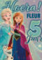 Frozen verjaardagskaart 5 jaar