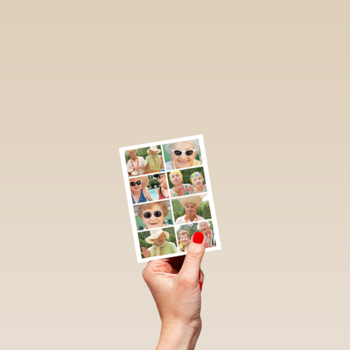 dubbele fotokaart staand acht gelijke foto