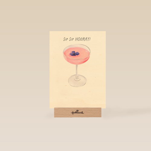 Verjaardagskaart cocktail sip sip hooray