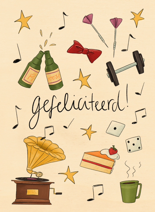 felicitatiekaart man matia studio